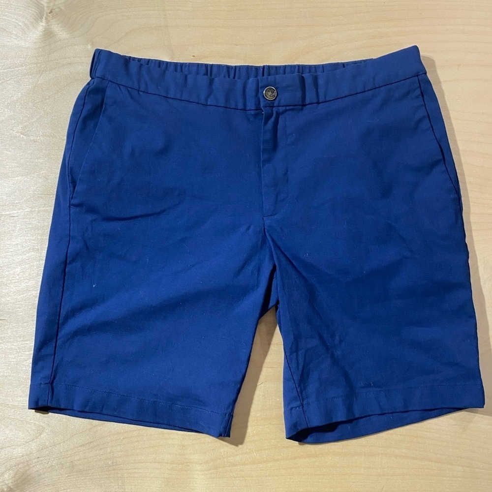 Joseph Abboud Classic Navy Flat Front Shorts 36 W (NE)